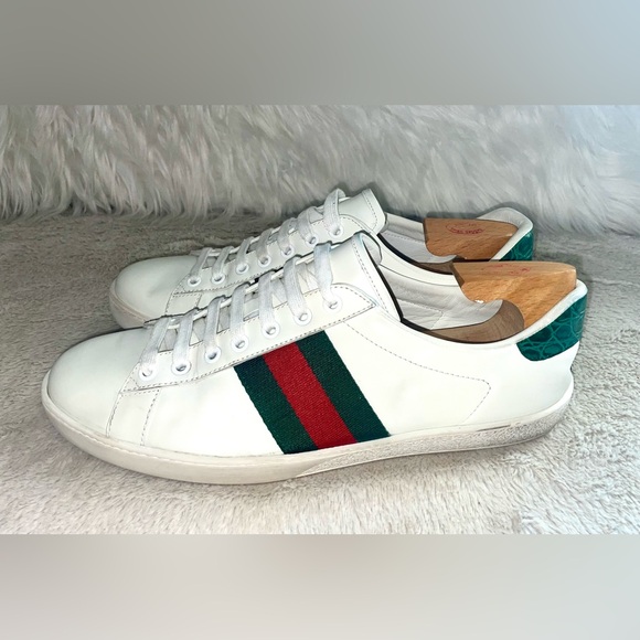 🔥🔥Mens Authentic Gucci Ace Low Top Sneakers Shoes Sz 11 / Good Condition!! - Picture 3 of 7